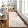 Livabliss Surya Livabliss Roma Tappeto Vintage Tappeto per Soggiorno, Corridoio, Cucina Tappeti Salotto Classico, Orientale, leggera Manutenzione Pelo Corto, Grande, 80x150 cm Bianco Opaco e Grigio