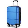 KONO Valigia 50.8 cm da Viaggio a Mano Trolley Bagaglio a Mano Valigie Guscio Rigido Borsa da Viaggio Leggera, Marina Militare, S(55cm 33L)