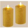 Flair Flower Candele a LED in vera cera, set di 2 candele elettriche a LED, luce bianca calda, luce d'atmosfera, decorazione pilastro, grandi candele dell'Avvento, corona dell'Avvento, romantica, San