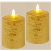 Flair Flower Candele a LED in vera cera, set di 2 candele elettriche a LED, luce bianca calda, luce d'atmosfera, decorazione pilastro, grandi candele dell'Avvento, corona dell'Avvento, romantica, San