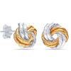 LeCalla Stud orecchino Sterling Silver Jewelry Design Italiano ritorto filo Nodo d'Amore per le donne