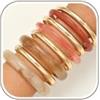 LOCCY braccialetti dorati per donna, braccialetti dorati robusti, braccialette dorate impilabili, gioielli dorate, ragazze adolescenti, per matrimoni, feste