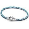Pandora Moments 593816C01-16 - Bracciale in argento Sterling, combinazione di tessuto e metallo, collezione Moments, lunghezza: 16 cm