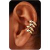 Kakonia Ear Cuff Orecchini Senza Buco Donna Ipoallergenici Chunky Earcuffs Orecchini Clip Donna Orecchino Piercing Finti per Cartilagine Non Piercing Earcuff Oro Argento