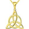 JO WISDOM Collana Nodo celtico di Triquetra irlandese argento 925 donna