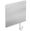 HEWI Specchio inclinabile Ser 801 con avvolgimento a cavo. L:600mm H:540mm bianco puro