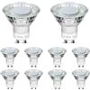 Lighting EVER Faretto LED GU10 PAR16 da 4W, lampadina da 350lm, sostituto dell'alogena da 50W, bianco caldo, confezione da 10