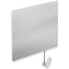 HEWI Specchio inclinabile Ser 801 con avvolgimento a cavo. L:600 mm H:540 mm grigio chiaro
