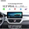 Selius Autoradio da 256 GB con schermo QLED da 12,3 pollici - Sistema Android 14 e navigatore Doppio DIN