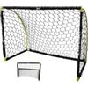 Mandelli Porta da calcio per bambini da esterno salvaspazio black striker, 180x91x120 cm