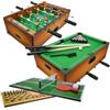 6 giochi per bambini in uno: calcetto, biliardo, ping pong e 3 giochi da tavola 51x31x15 cm
