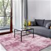 ANJIAJIE Tappeto Peloso Soggiorno 100 x 150 cm Morbido Soffice Antiscivolo Tappeto per Soggiorno per e Camera da Letto, Rosa