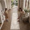 PureCozy Beige Vintage Passatoia Corridoio Tappeto 60x180cm Runner | Antiscivolo Lavabile Carpet,Scendiletto Camera da Letto Sala Ufficio Lungo Carpet,Pelo Corto Morbido Rug