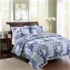 HOME MEIRONG Copriletto Matrimoniale Cotone Trapuntato， Copriletti Eleganti Patchwork Coperte Letto Federa Matrimoniali Coperta Di Cotone Stampa Trapunta， Matrimoniale,BC-230X250CM