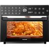 NutriChef Friggitrice ad Aria Forno 30,4 Litri Digitale 20 Programmi 45,7 x 43,2 x 35,6 cm Cucina Pollo, Pizza, Patatine, Bistecca, Gamberi, Carne, Verdura e Patatine, Multifunzione