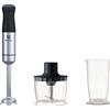 Electrolux Frullatore ad immersione con accessori Create 5 E5HB1-4SS, incluso bicchiere e mini tritatutto, offre una miscela liscia, velocità variabile, funzione turbo, impugnatura comoda, 800 W