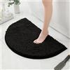 HYFAN Tappeto da bagno semi-rotondo in ciniglia in microfibra, antiscivolo, super assorbente, ad asciugatura rapida, morbido, lavabile in lavatrice, semi cerchio, decorazione per pavimenti