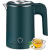 VOLTIX Bollitore Elettrico in Acciaio Inossidabile 0,5L, 600W, bollitore portatile - bollitore elettrico piccolo Ideale per Casa, Ufficio e Viaggi, Senza BPA (Verde)