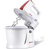 Girmi SB82 Sbattitore Elettrico Con Ciotola, 400 W, 5 velocità, Funzione Turbo, 3 Litri, Accessori INOX, Doppio funzionamento, Ciotola con rotazione automatica, Coperchio con finestra, Bianco