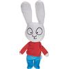 Jemini - Peluche del coniglio Simone, +/- 27 cm, 023429, bianco/blu/rosso