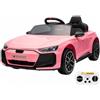 GarveeLife Audi RS GT Ufficiale 12V Telecomando 2.4GHz Rosa Bambino | Velocità 3-5 km/h, cintura di sicurezza, musica USB, porte apribili, sospensione, batteria 4.5Ah