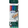 FABER-CASTELL BUSTA 4 COLORI PENNARELLO MULTIMARK 1,0mm MEDIO FABER-CASTELL