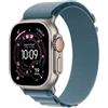 Apple Watch Ultra 3 GPS + Cellular 49mm Natural Titanium Case with Light Blue Al