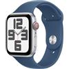 Apple Watch SE 2022 Cellular Silver Alu 44mm A2724, Denim Sp. Band S/M