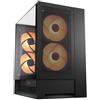 COUGAR CASE MID TOWER OMNY X BLACK 2*TG 4*FAN ARGB + HUB (supp GPU VERTICAL
