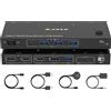 Switch KVM USB C 2 PC 2 Monitor 4K 60Hz HDMI Dual Display PD 100W USB 3.0 Nero