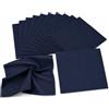 BillyBath 12 panni per la pulizia degli occhiali di qualità ottica, 20 x 20 cm, in microfibra, extra morbidi e assorbenti,Blu navy