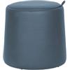 Rebecca Mobili Sgabello Contenitore, Pouf Poggiapiedi, Blu, in Pelle Finta, Moderno - Misure HxLxP: 42 x 45 x 45 cm - Art. RE7239
