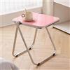 CUXAHO Tavolo pieghevole in acrilico trasparente Tavolino Caffè Tavolini per Spuntini Pieghevoli Tavolo da Salotto Tavolino da Salotto Moderno Soggiorno Tavolino basso da salotto Tavolino da divano(Pink)