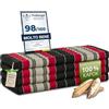 livasia Materasso pieghevole sostenibile in kapok - 200x110x8cm - materasso largo per gli ospiti, materasso pieghevole, tappetino yoga, letto per gli ospiti, lettino giardino balcone (Nero/Rosso)