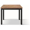 KONTE.DESIGN Tavolo POSITANO in legno effetto rovere e gambe antracite, allungabile a libro 90x90 cm - 180x90 cm