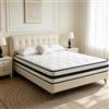 YIDATONG Materasso 140 x 190 cm, Alto 30 cm, Materasso Matrimoniale con Molle Insacchettate e Memory Foam, Durezza H3, Struttura Ortopedica a 7 Zone, Rinforzato sui Bordi, Ipoallergenico, Favorevole al Riposo