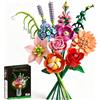 Booyuer Fiori e Piante Set di Costruzioni, 769 PCS 12 Stili di Flower Artificiali, Eterni Collezione Botanica, Regalo per San Valentino per Lei o Lui, Festa Della Mamma per Adulti, Ragazze 6+ Anni