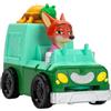 Disney Zootropolis - 2 personaggi Push & Play e veicoli per lanciare dischi - (Nick Wilde & Bug Burga Food Truck)