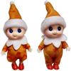 POPOYU 2 mini bambole di elfo di Natale, piccoli elfi, accessori per gemelli, piccoli elfi di Natale, giocattoli tradizionali per ragazze, regali di Natale e Capodanno, calendario dell'avvento regalo