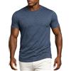 Leif Nelson LN6353 T-Shirt da uomo, semplice, con girocollo e manica corta, slim fit