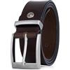 Lindenmann Mens Leather Belt/Mens Belt, full grain leather belt XXL, buffalo leather, 2 colors, black/dark brown