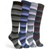 Lucchetti Socks Milano Calze Lunghe Donna Caldo Cotone, Termiche, Fantasia Colorata, Righe,Morbide e Traspiranti, Perfette per Inverno, Uso Quotidiano o Regalo,Confortevoli e Resistenti 4 Paia