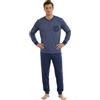 de fonseca Pigiama Uomo Lungo Invernale 100% Cotone Interlock | Morbido e Avvolgente con Polsini ed Elastico in Vita| Taglie M-XXL | Limited Edition