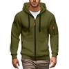 duaicnvow Felpa Uomo con Zip e Cappuccio Leggera Hoodie da Lavoro Manica Lunga | Giacca Militare Felpe Cotone con Cerniera Cotone Trekking Giacca Sportiva Autunno Taglie Forti Sweatshirt con Tasche Inverno