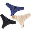 BENFLK Confezione da 3 pezzi, confezione da 1 perizoma in pizzo, da donna, sexy, in seta, ultra sottile, senza cuciture, per sport, yoga, palestra, biancheria intima