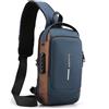 MOANATURA Borsa a tracolla da uomo con USB e blocco password - Antifurto, stile moderno - Borsa a tracolla per moto, viaggi o città - 4 colori