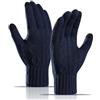 Long Keeper Guanti Touch Screen Invernali Guanti Termici Uomo Donna Elastico Guanti a Maglia con Fodera Caldi per Sportivi Corsa Guida All'Aperto, Taglia Unica