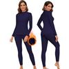 WOWENY Biancheria intima termica da donna in pile, biancheria intima invernale calda, funzionale, con colletto alto e pantaloni termici, leggings per tutti i giorni, sci, escursionismo