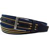 TigerTie Cintura elastica di alta qualità con fibbia in acciaio inossidabile e applicazioni in vera pelle, larghezza 40 mm