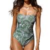CUPSHE Costume da Bagno Intero da Donna | arricciato, coppe morbide rimovibili, spalline posteriori regolabili, taglio sulla schiena, copertura moderata